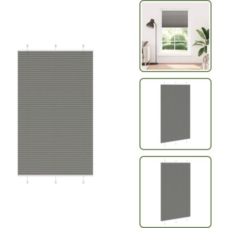 The Living Store Tenda Plissettata Antracite 120x200cm Larghezza Tessuto 119,4cm - Privacy