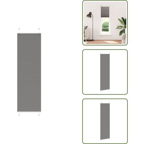 The Living Store Tenda Plissettata Antracite 55x200 cm Larghezza Tessuto 54,4 cm - Privacy