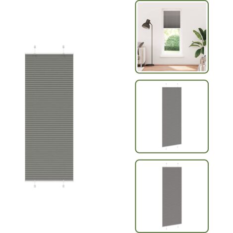 The Living Store Tenda Plissettata Antracite 80x200 cm Larghezza Tessuto 79,4 cm - Privacy