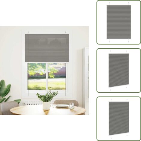 The Living Store Tenda Plissettata Antracite 90x100 cm Larghezza Tessuto 89,4 cm - Privacy
