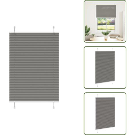 The Living Store Tenda Plissettata Antracite 90x150 cm Larghezza Tessuto 89,4 cm - Privacy