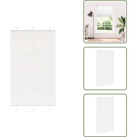 The Living Store Tenda Plissettata Bianca 120x200 cm Larghezza Tessuto 119,4 cm - Privacy