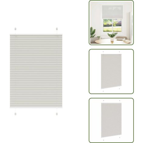 The Living Store Tenda Plissettata Grigio Chiaro 100x100 cm Larghezza Tessuto - Privacy