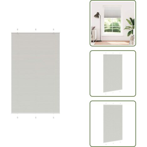 The Living Store Tenda Plissettata Grigio Chiaro 120x200 cm Larghezza Tessuto - Tenda grigia