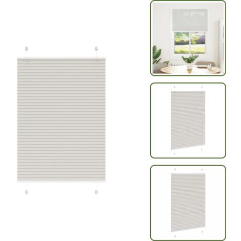 The Living Store Tenda Plissettata Grigio Chiaro 85x100 cm Larghezza Tessuto - Tenda grigia