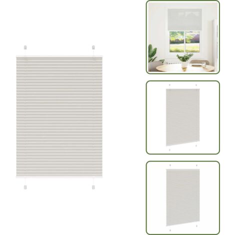 The Living Store Tenda Plissettata Grigio Chiaro 85x150 cm Larghezza Tessuto - Tenda per finestra