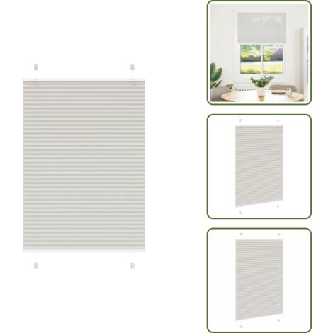 The Living Store Tenda Plissettata Grigio Chiaro 95x150 cm Larghezza Tessuto - Privacy