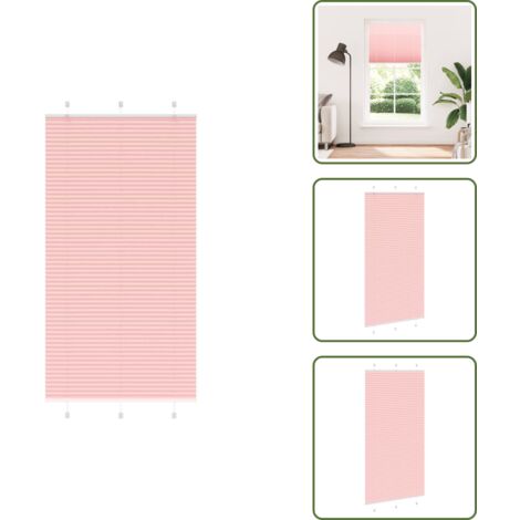 The Living Store Tenda Plissettata Rosa 105x200 cm Larghezza Tessuto 104,4 cm - Tenda privacy