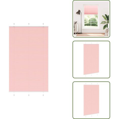 The Living Store Tenda Plissettata Rosa 120x200 cm Larghezza Tessuto 119,4 cm - Tenda privacy