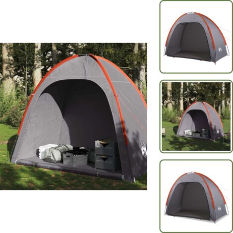 The Living Store Tenda Portaoggetti Grigio e Arancione Impermeabile - Tenda impermeabile