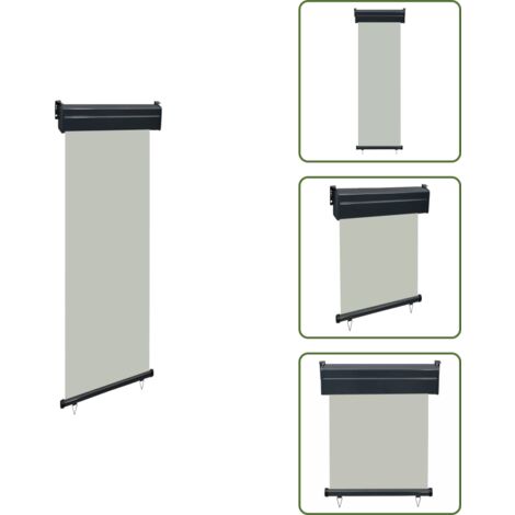The Living Store Tendalino Laterale per Balcone 65x250 cm Grigio - Ombreggiatura balcone