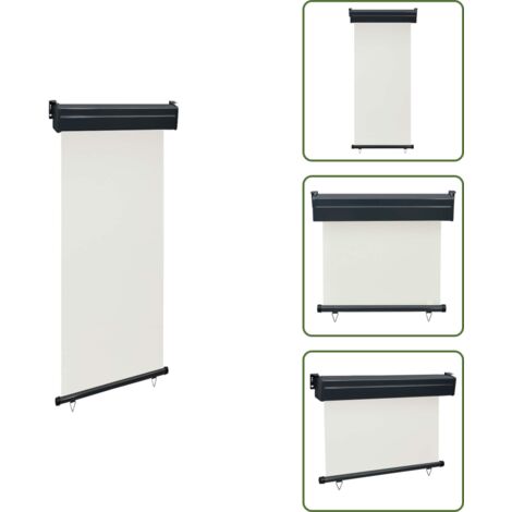 The Living Store Tendalino Laterale per Balcone 85x250 cm Crema - Tenda da sole