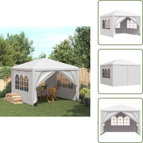 The Living Store Tendone per Feste 3x3 m Bianco - Gazebo