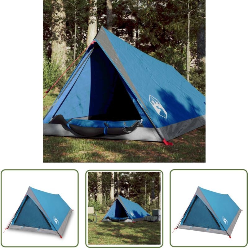 The Living Store - Tente de camping 2 personnes bleu imperméable - Tente De Camping - Tente Deux Places - Tente Bleue - Tente Imperméable - Tente