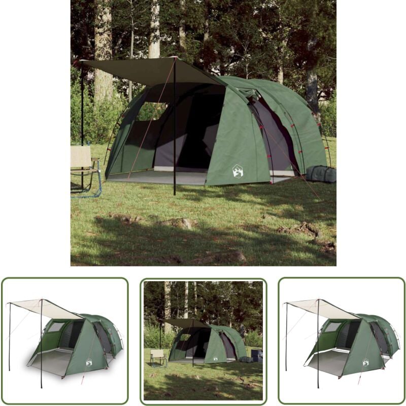 The Living Store - Tente de camping tunnel 4 personnes vert imperméable - Tente De Camping - Tente Familiale - Tente Verte - Tente Imperméable