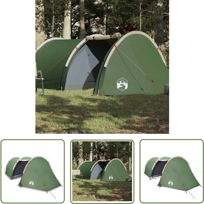 The Living Store - Tente de camping tunnel 4 personnes vert imperméable - Tente De Camping - Tente Tunnel - Tente 4 Personnes - Tente Verte - Tente