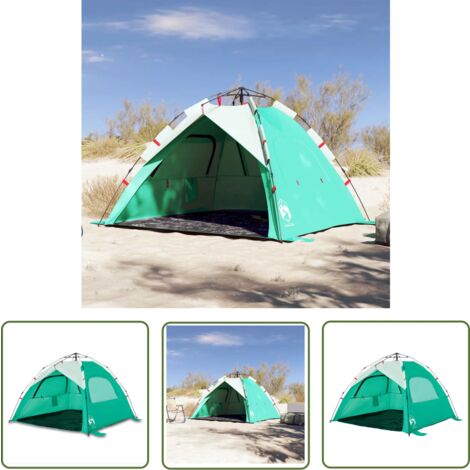 The Living Store Tente de plage 3 personnes libération rapide imperméable - Tente De Plage - Tente De Camping - Abri Solaire - Parasol Pliable - Protection Contre Le Soleil