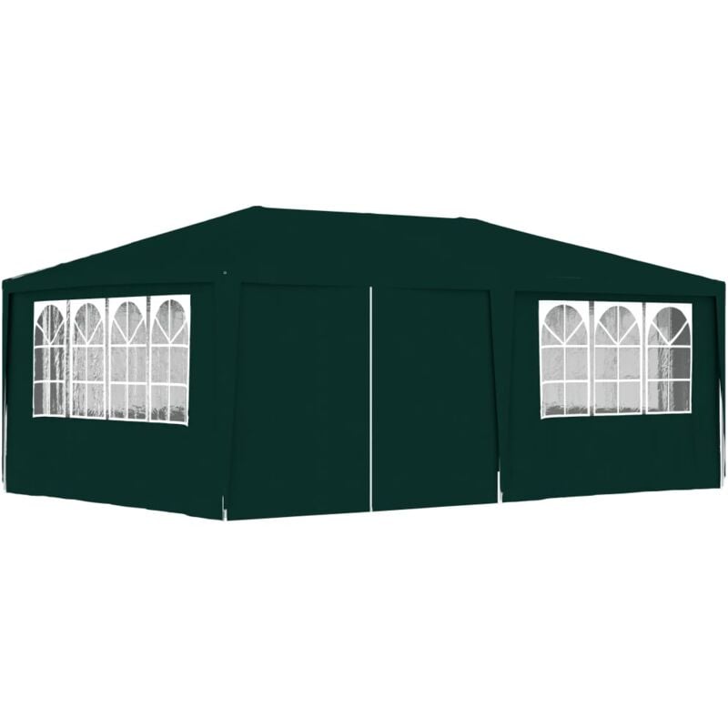 Tente de réception avec parois latérales 4x6 m Vert 90 g/m² The Living Store Vert