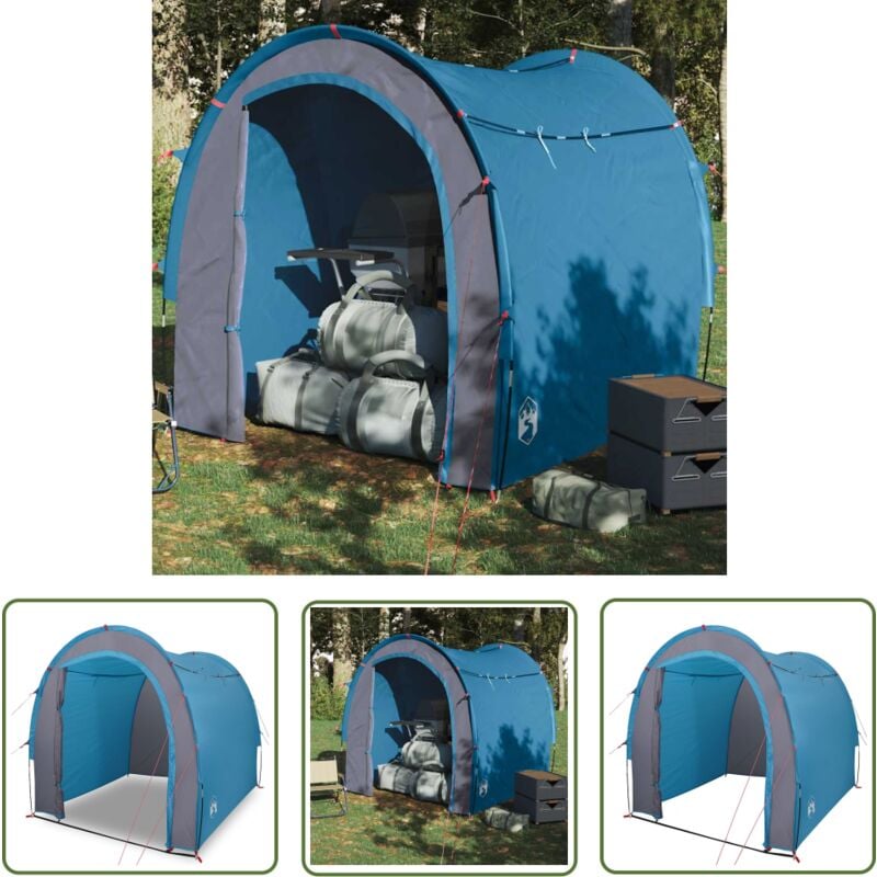 The Living Store Tente de réception bleu imperméable - Tente De Camping - Tente De Rangement - Tente Imperméable - Équipement De Camping - Accessoire