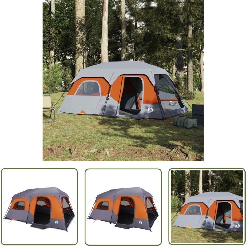 The Living Store Tente familiale 9 personnes libération rapide imperméable - Tente Famille - Tente Camping - Tente Imperméable - Tente Spacieuse
