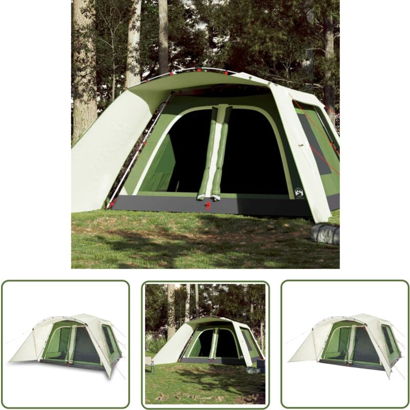 Tente familiale avec porche 9 personnes vert dégagement rapide - Tentes Familiales - Tente De Camping - Tente Imperméable - Tente Spacieuse - Tente