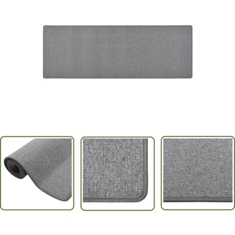 The Living Store Teppichläufer Dunkelgrau 50x150 cm - Teppichläufer - Dunkelgrauer Teppich - Wohnzimmerteppich - Schlafzimmersteppich - Küchenteppich