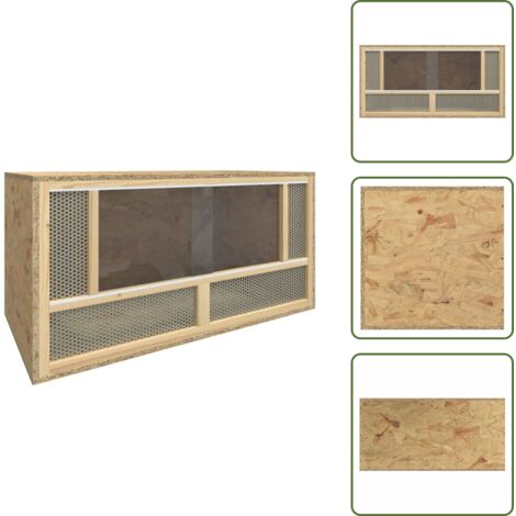 The Living Store Terrario in Legno Multistrato 80x40x40 cm - Terrario per rettili