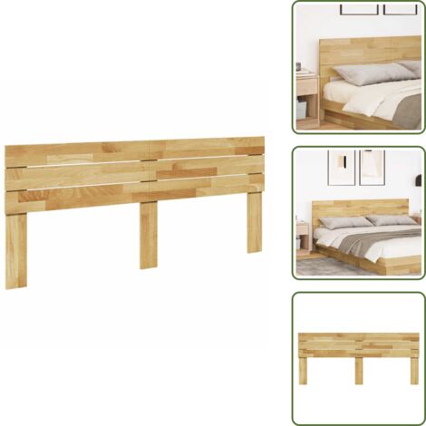 The Living Store Testiera 200 cm in Legno Massello di Rovere - Testiera in legno massello