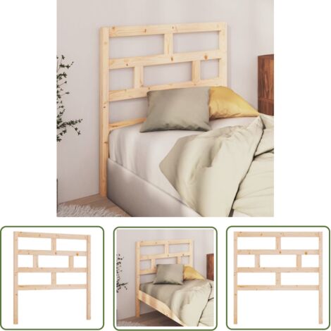 The Living Store Tête de lit 106x4x100 cm Bois massif de pin - Tête De Lit - Meuble De Chambre - Literie - Décoration Intérieure - Bois Massif