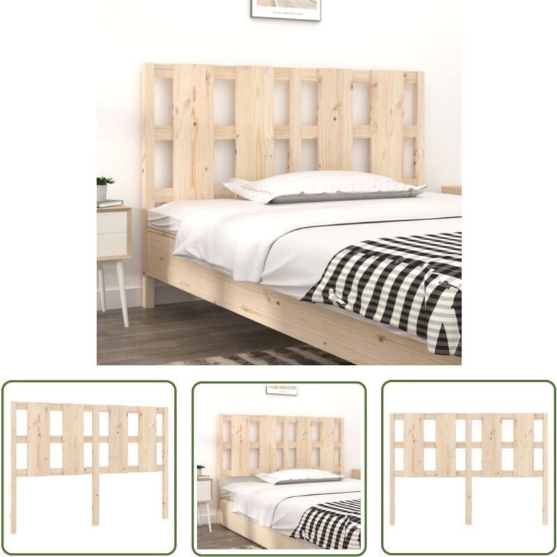 Tête de lit 140,5x4x100 cm Bois massif de pin - Tête De Lit - Literie - Meuble De Chambre - Bois Massif - Tête De Lit En Bois - The Living Store