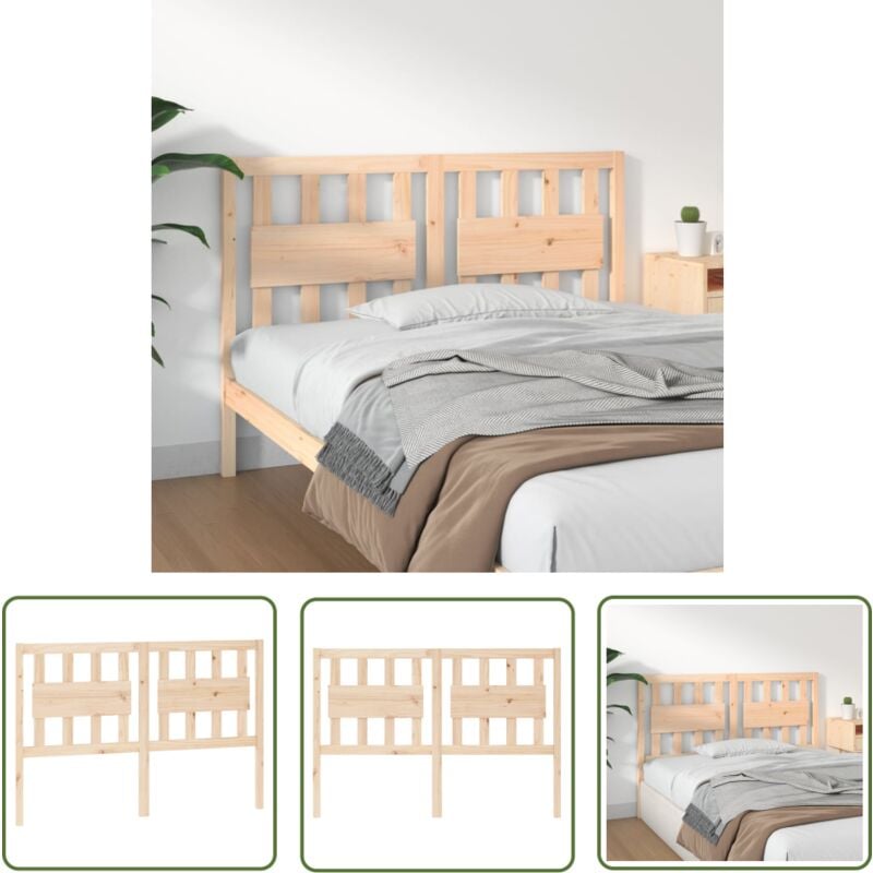 Tête de lit 140,5x4x100 cm Bois massif de pin - Tête De Lit - Lit - Bois Massif - Tête De Lit En Bois - Décoration Chambre - The Living Store