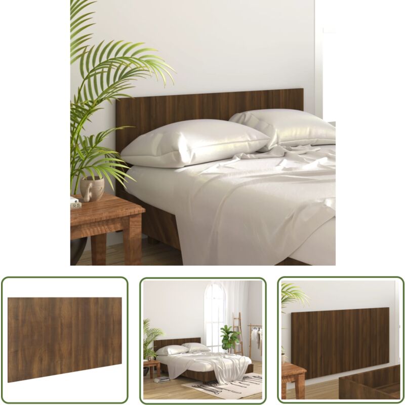 The Living Store - Tête de lit Chêne marron 160x1,5x80 cm Bois d'ingénierie - Tête De Lit - Meuble De Chambre - Lit Double - Bois D'ingénierie