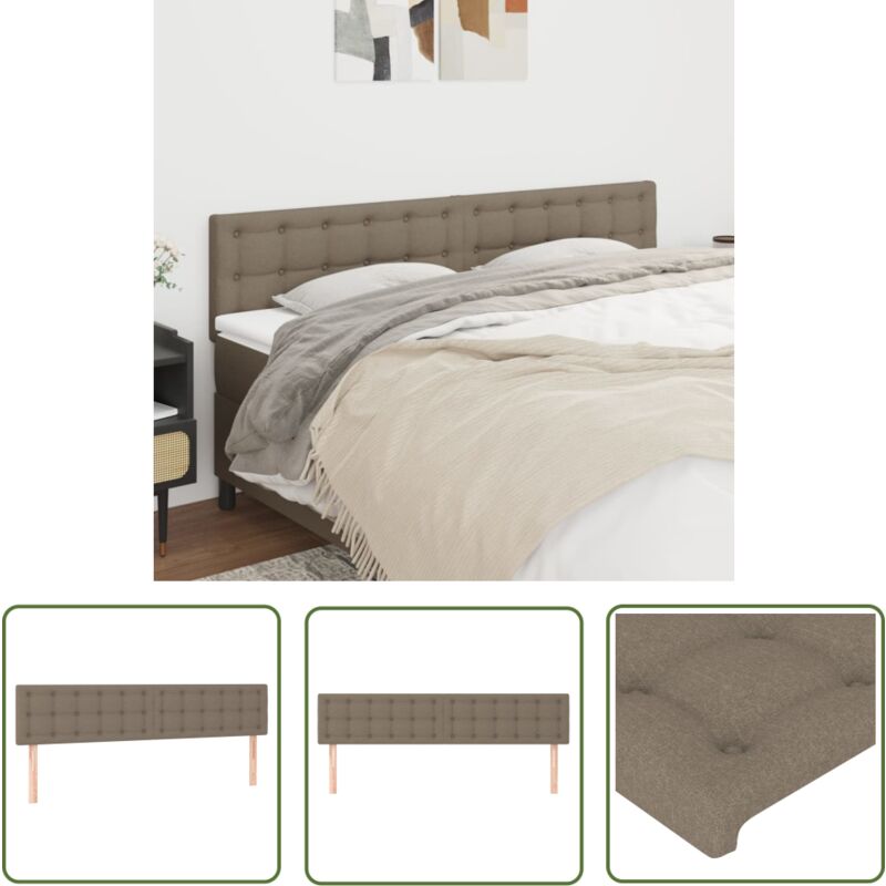 Têtes de lit 2 pcs Taupe 80x5x78/88 cm Tissu - Tête De Lit - Têtière De Lit - Literie - Meuble De Chambre - Décoration Chambre - The Living Store