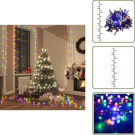 The Living Store Tira de luces compacta con 2000 LED PVC multicolor 45 m - Decoración navideña