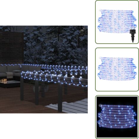 The Living Store Tira de luces con 1200 LED blanco frío PVC 50 m - Luces navideñas