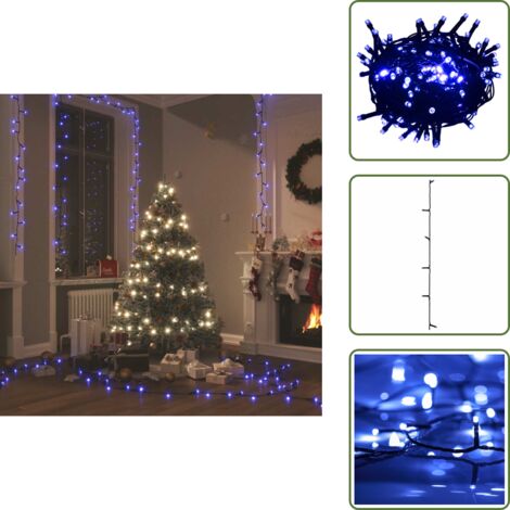 The Living Store Tira de luces con 300 LED PVC azul 30 m - Decoración navideña