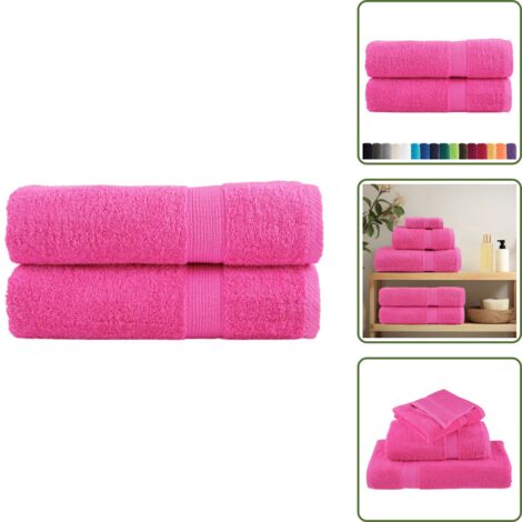 The Living Store Toallas de baño SOLUND 2 uds 100x150 cm 600 gsm - Toallas de algodón
