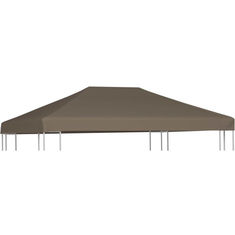 Toile supérieure de gazebo 310 g/m² 3x3 m Taupe The Living Store Taupe
