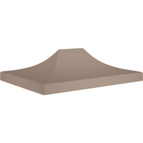 The Living Store - Toit de tente de réception 4,5x3 m Taupe 270 g/m²