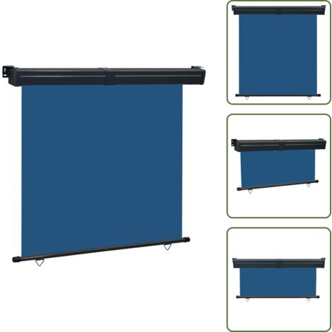 The Living Store Toldo lateral de balcón azul 165x250 cm - Toldo de balcón