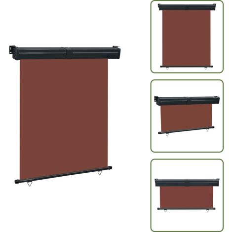 The Living Store Toldo lateral de balcón marrón 145x250 cm - Toldo de balcón