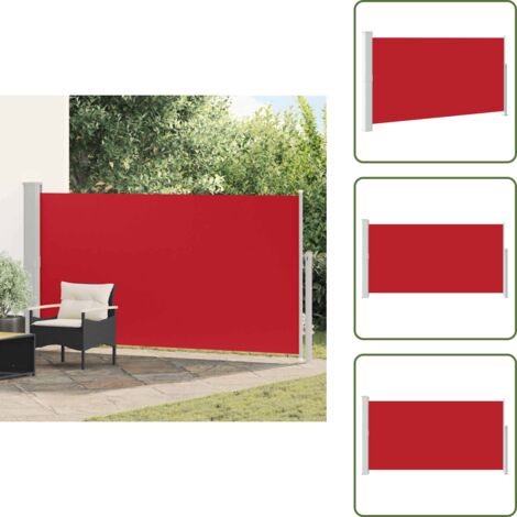 The Living Store Toldo lateral de jardín o terraza 160x300 cm rojo - Toldo de jardín