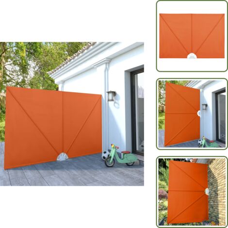 The Living Store Toldo lateral plegable terraza color terracota 300x200 cm - Toldo de terraza