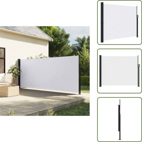 The Living Store Toldo lateral retráctil blanco 160x600 cm - Toldo retráctil