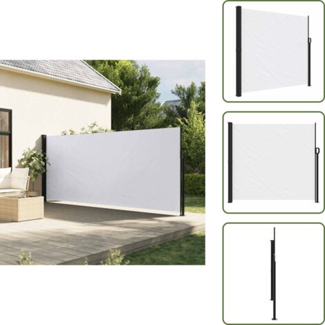 The Living Store Toldo lateral retráctil blanco 180x600 cm - Toldo retráctil