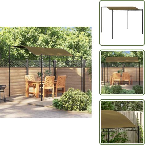 The Living Store Toldo parasol gris taupe 3x2,4 cm 180 g/m² - Toldo gris