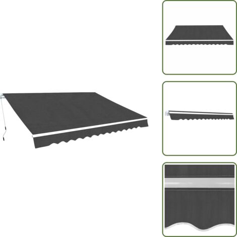 The Living Store Toldo plegable de operación manual 450 cm antracita - Toldo manual