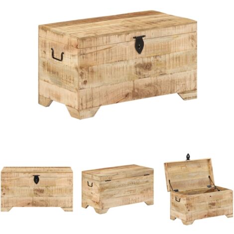 The Living Store Truhe Massivholz Mango -  Aufbewahrungstruhen