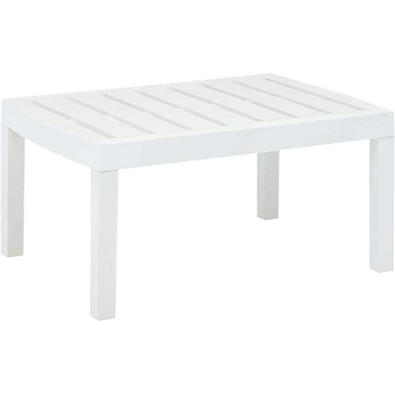 Table de jardin Blanc 78x55x38 cm Plastique The Living Store Blanc