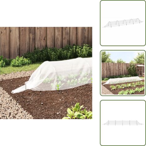 The Living Store Túnel de malla fibra de vidrio y PP 1,5x5 m - Protección de plantas